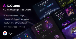 free download ICOLand ICO landing page & ICO Crypto Template nulled