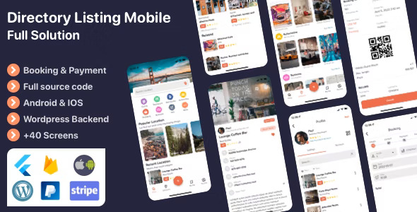 free download Listar FluxPro - Flutter mobile directory listing & booking - Wordpress Backend nulled