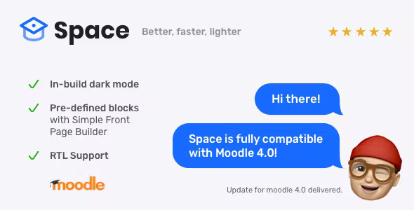 free download Space, Responsive Premium Moodle Theme nulled