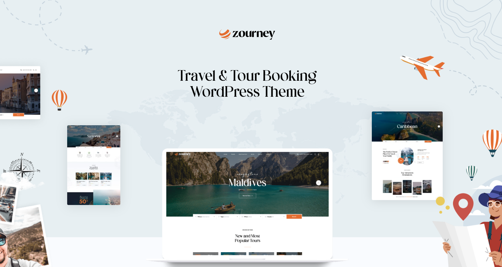 free download Zourney - Travel Tour Booking WordPress Theme nulled