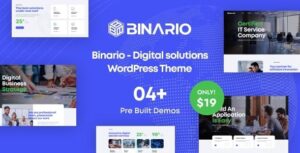Binario Nulled Digital Solutions WordPress Theme Free Download