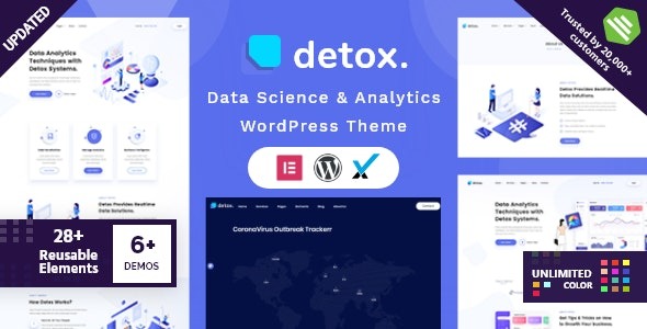 Detox Nulled Data Science & Analytics WordPress Theme Free Download