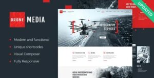 Drone Media Nulled Aerial Photography & Videography WordPress Theme Free Download