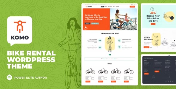 Komo Nulled Bike Rental Shop WordPress Theme Free Download