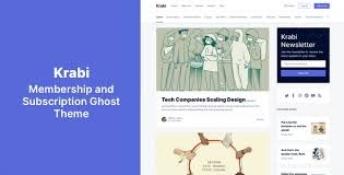 Krabi Nulled Membership and Subscription Ghost Theme Free Download