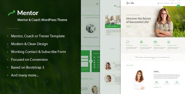 Mentor Nulled Personal Development Coach WordPress Theme Free Download