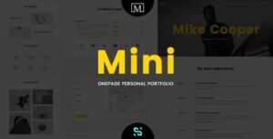 Mini Nulled Onepage Personal Portfolio Theme Free Download