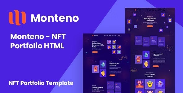 Monteno Nulled NFT Portfolio HTML Template Free Download