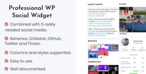 Professional WP Social Widget Plugin Nulled Free Download