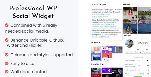 Professional WP Social Widget Plugin Nulled Free Download