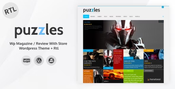 Puzzles Nulled WP Magazine Review with Store WordPress Theme Free Download
