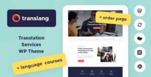 Translang Nulled Translation Services & Language Courses WordPress Theme Free Download