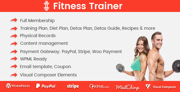 free download Fitness Trainer- Training Membership Plugin nulled