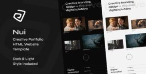 free download Nui - Creative Portfolio Showcase HTML Website Template nulled