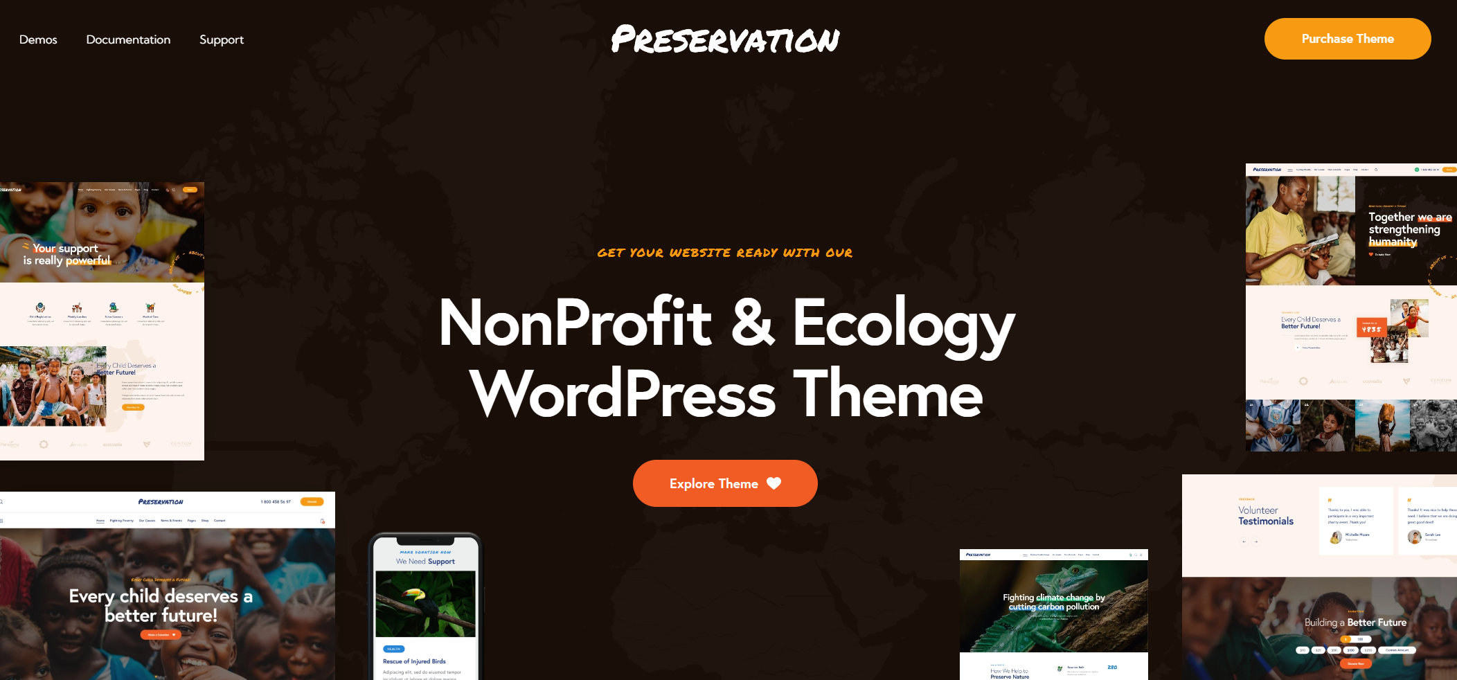 free download Preservation - NonProfit & Ecology WordPress Theme nulled