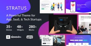 free download Stratus App, SaaS & Software Startup Tech Theme Nulled