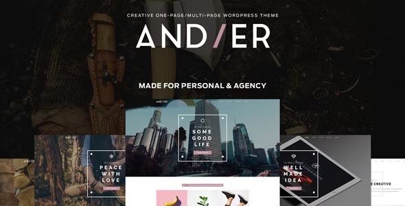Andier Nulled Responsive One & Multi Page Portfolio Theme Free Download
