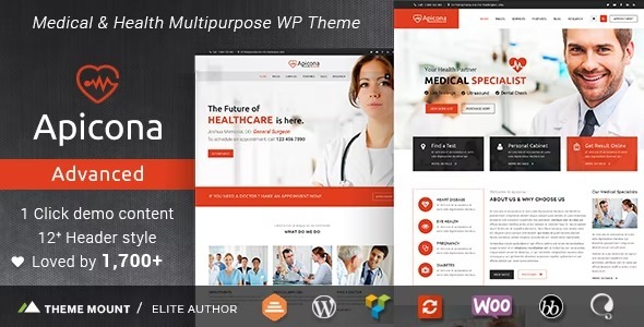Apicona – Health & Medical WordPress Theme Nulled