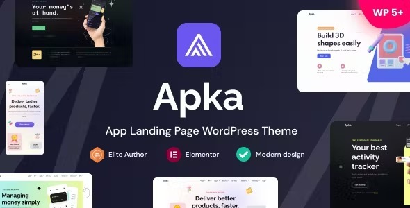 Apka Nulled App Landing Page WordPress Theme Free Download