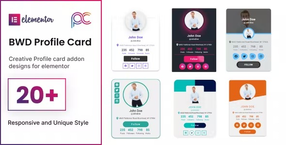 BWD Profile Card for elementor Nulled Free Download