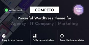 Competo Nulled Marketing & Digital agency WordPress theme Free Download