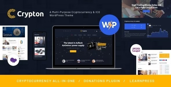Crypton Nulled A Multi-Purpose Cryptocurrency WordPress Theme Free Download