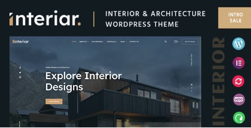 Interiar Nulled Interior Company WordPress Theme Free Download