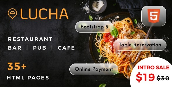 Lucha Nulled Multipage Restaurant HTML Template Free Download