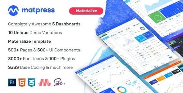MatPress Nulled Materialize Admin Template Free Download