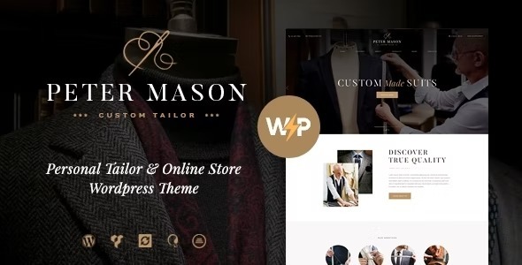 Peter Mason Custom Tailoring and Clothing Store WordPress Theme Nulled Free Download