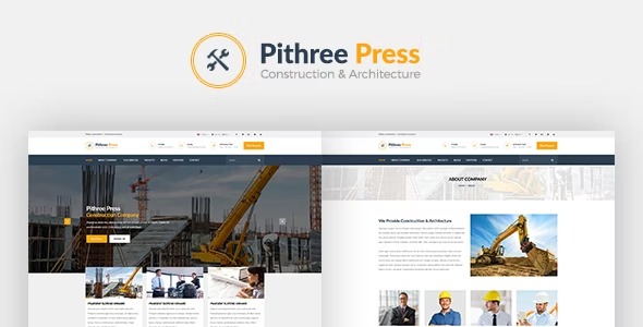 Pithree Nulled Construction & Building WordPress Theme Free Download