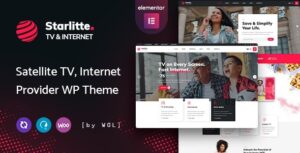 Starlitte TV & Internet Provider WordPress Theme Nulled Fre Download