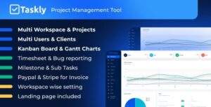 TASKLY SaaS Nulled Project Management Tool Free Download