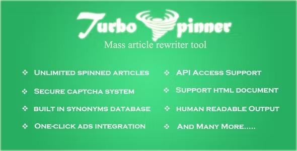 Turbo Spinner Article Rewriter Nulled