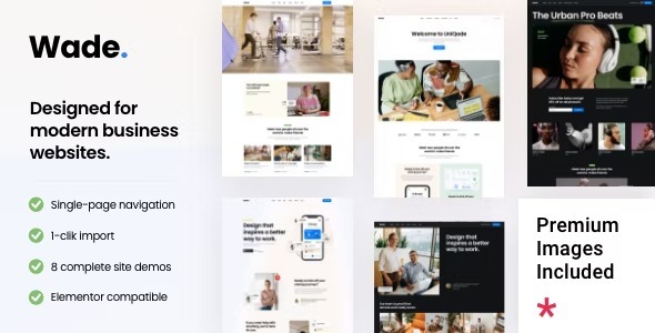 Wade Business One Page Theme Nulled