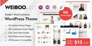 Weiboo Nulled Multipurpose WooCommerce Theme Free Download