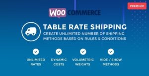 WooCommerce Table Rate Shipping Nulled by zendcrew Free Download