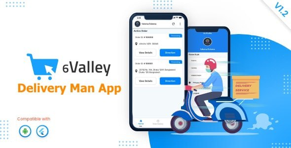 free download 6Valley e-commerce - Delivery Man flutter app nulled