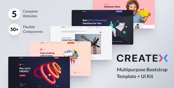 free download Createx – Multipurpose HTML Bootstrap Template + UI Kit nulled