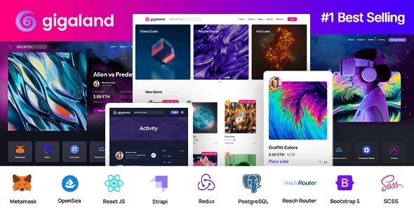 free download Gigaland - NFT Marketplace React Js Template nulled