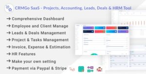 CRMGo SaaS Projects, Accounting, Leads, Deals & HRM Tool Nulled Free Download