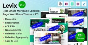 Levix Real Estate Mortgage WordPress Theme Nulled Free Download