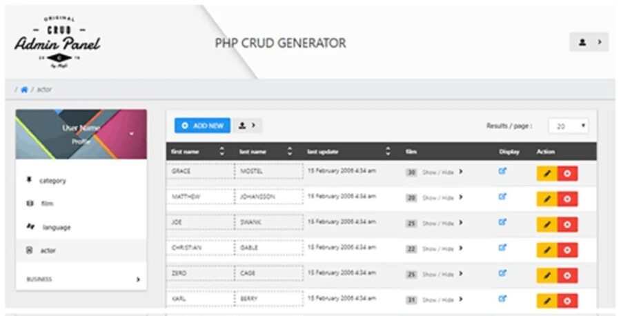 PHP CRUD Generator Nulled Free Download