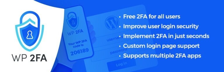WP 2FA Two-factor authentication for WordPress Nulled Free Download