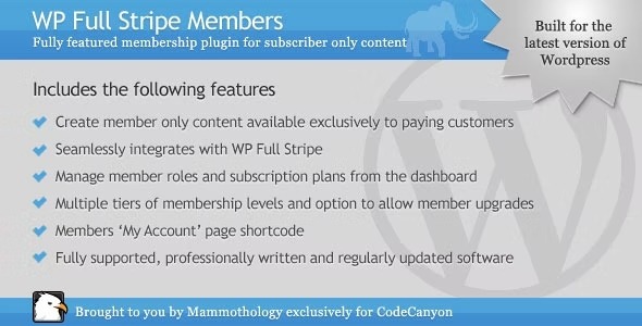 WP Full Stripe Members Add-on for WP Full Stripe Nulled Free Download