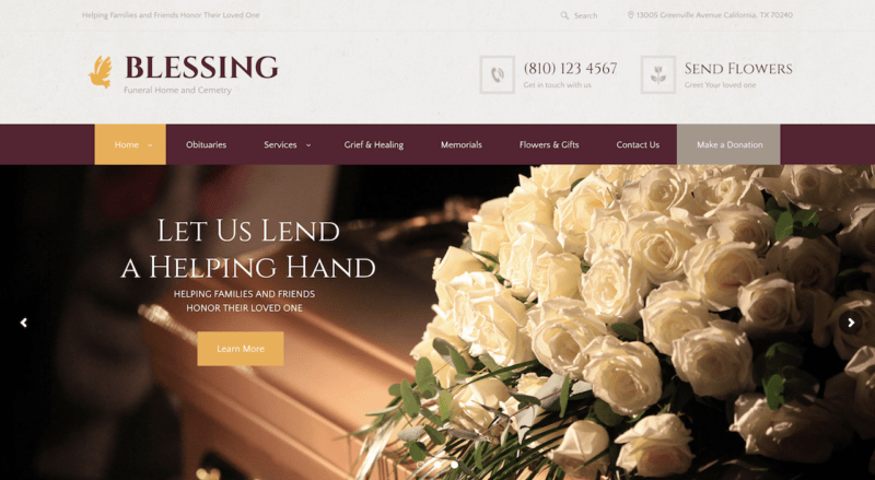 free download Blessing Funeral Home Services & Cremation Parlor WordPress Theme nulled