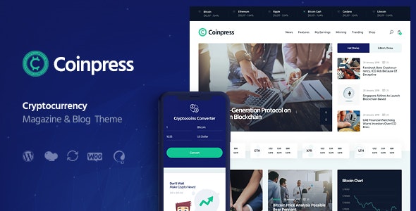 free download Coinpress ICO Cryptocurrency Magazine & Blog WordPress Theme nulled