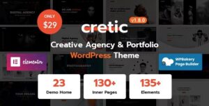free download Cretic - Creative Agency WordPress Theme nulled