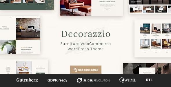 free download Decorazzio - Interior Design and Furniture Store WordPress Theme nulled