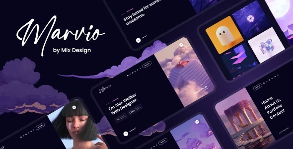 free download Marvio - Coming Soon & Portfolio Template nulled